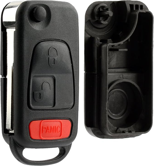 Mercedes ML W163 M-Class  4-Button Flip Key Case